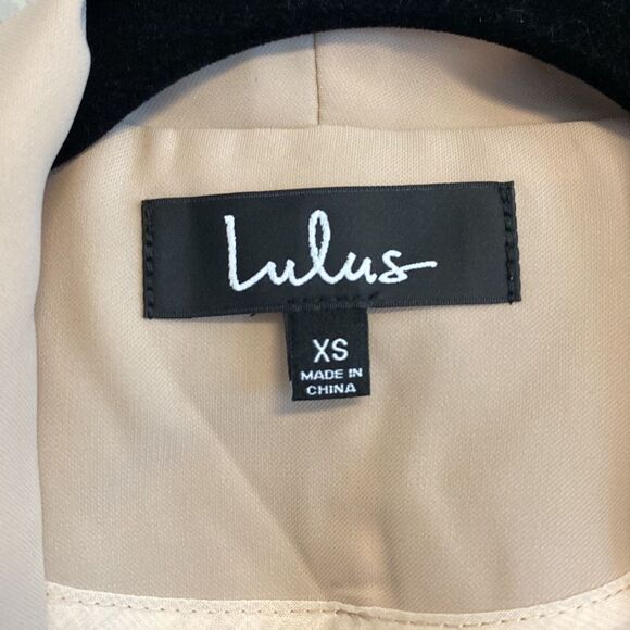 NWT- Lulus cream open draped-Lightweight Miss Punctuality  blazer- Size XS - Picture 7 of 15